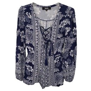 Lulu's Boho Romper with Tassel Tie; Size Small